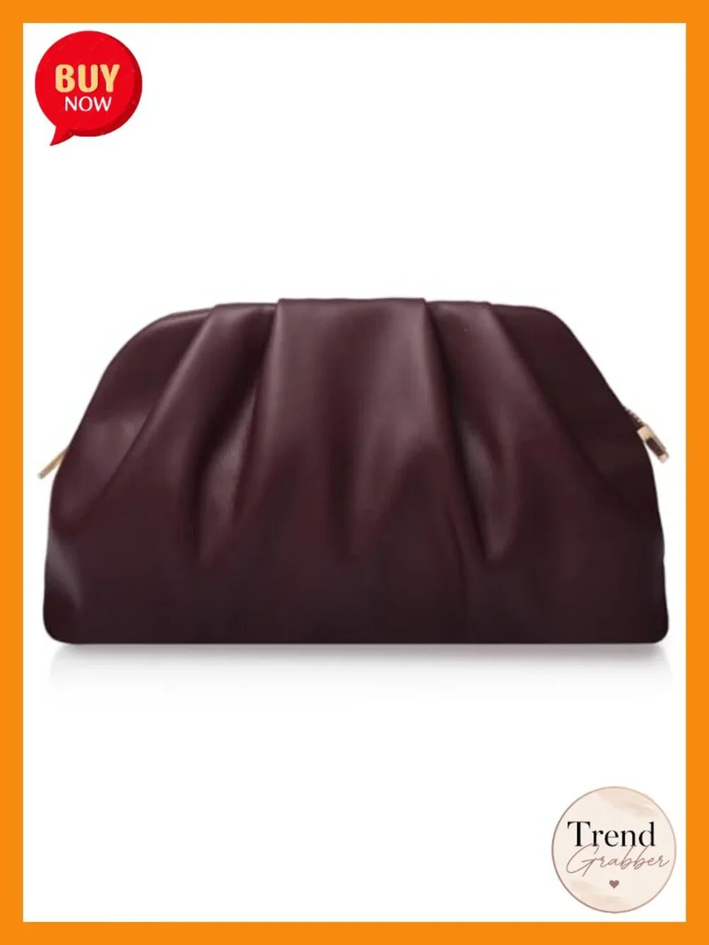 Soft Pleated PU Clutch Purse for Women, Elegant Evening Bag with Detachable